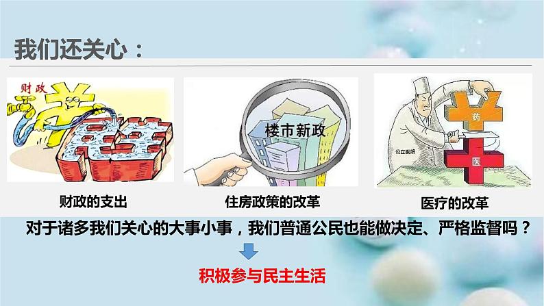 人教版九年级道德与法治上册 3.2 参与民主生活   课件第3页