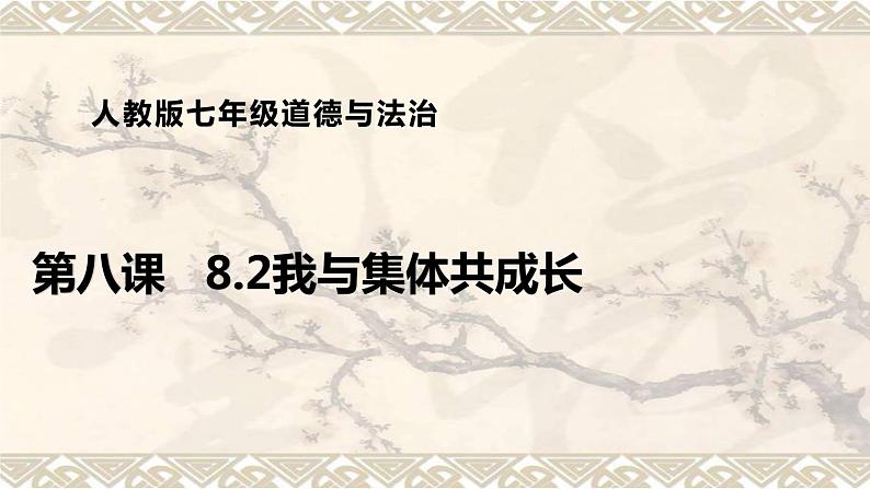 人教版道德与法治七年级下册 8.2 我与集体共成长 课件第1页