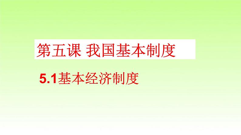 人教版八年级道德与法治下册5.1基本经济制度课件02