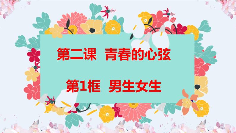 人教版七年级下册道德与法治2.1  男生女生 课件第2页