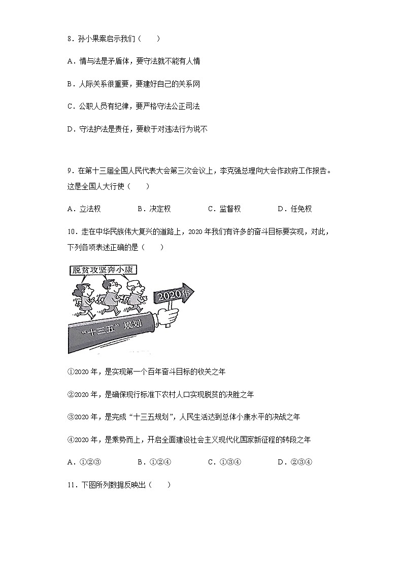 湖北省天门、仙桃、潜江、江汉油田2020年中考道德与法治真题含答案解析03