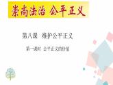 人教版八年级下册道德与法治8.1公平正义的价值课件