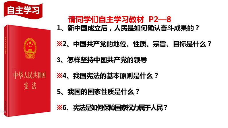 人教版道德与法治八年级下册1.1党的主张和人民意志的统一课件第6页