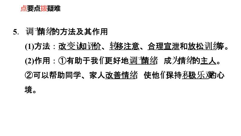 2020-2021学年人教版七年级道德与法治下册 4.2  情绪的管理 复习课件第8页