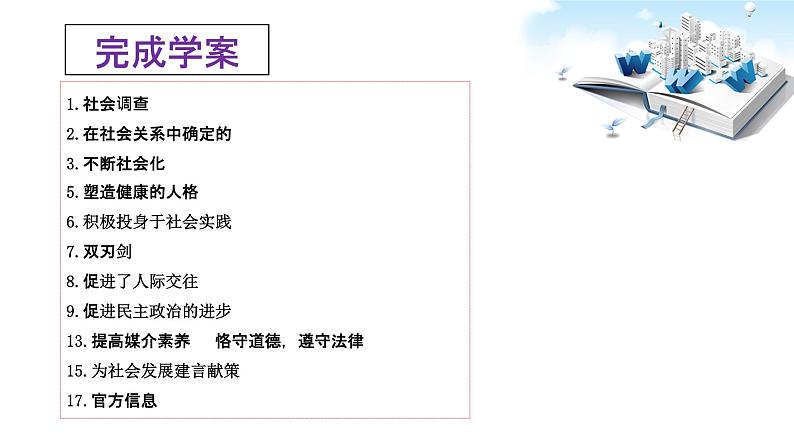 2021年中考九年级道德与法治专题09 走进社会生活 复习课件05