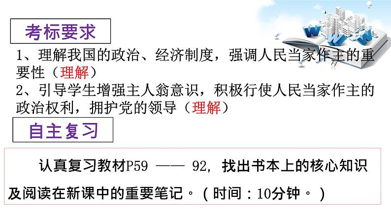 2021年中考九年级道德与法治专题15 人民当家作主 复习课件04