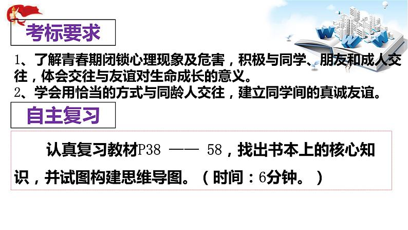 2021年中考九年级道德与法治专题02 友谊的天空 复习课件04