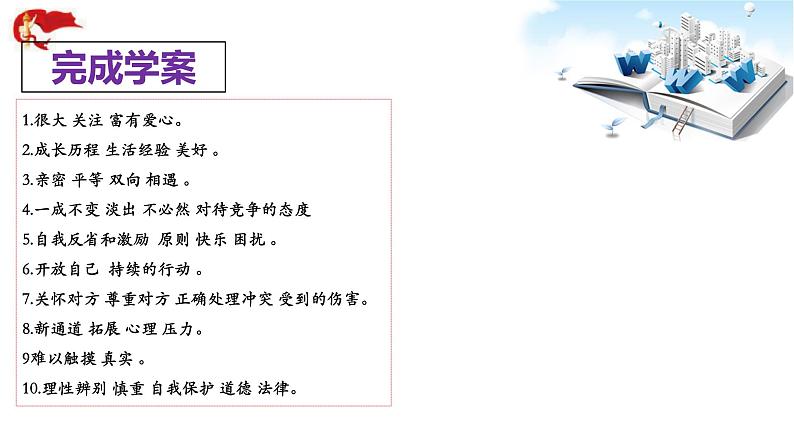 2021年中考九年级道德与法治专题02 友谊的天空 复习课件05