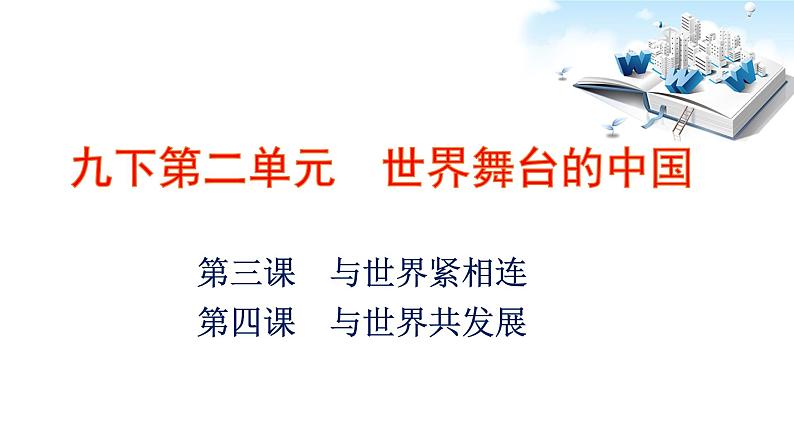 2021年中考九年级道德与法治专题22 世界舞台上的中国 复习课件03