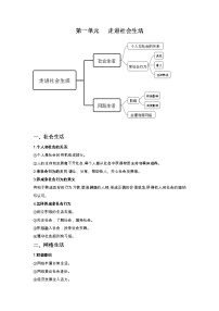 人教部编版道德与法治八年级上册结构体系及核心考点