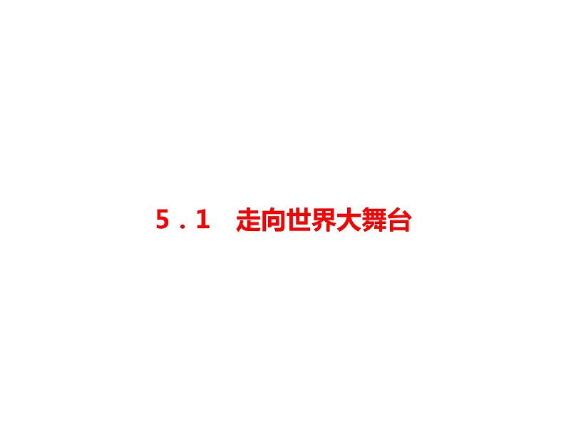 2020-2021学年九年级道德与法治部编版下册5.1 走向世界大舞台 课件01