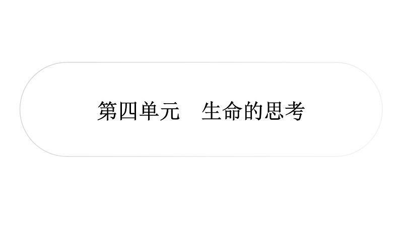 2021年四川中考道德与法治一轮考点梳理课件 七年级上册第四单元　生命的思考课件01