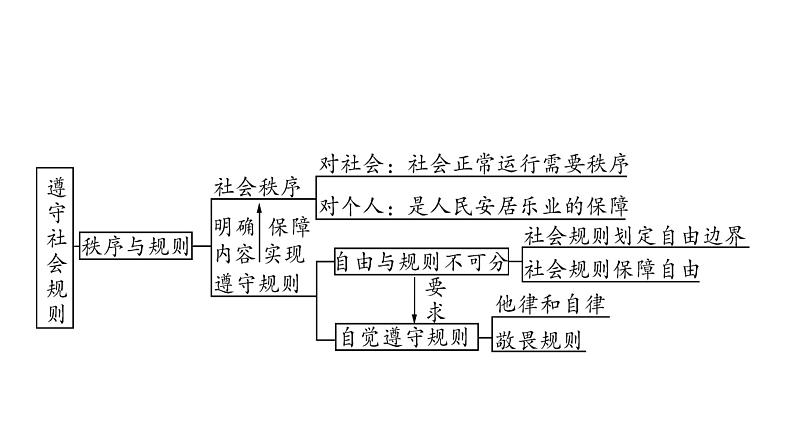 2021年四川中考道德与法治一轮考点梳理课件 八年级上册第二单元 遵守社会规则课件06