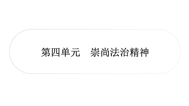 2021年四川中考道德与法治一轮考点梳理课件 八年级下册第四单元 崇尚法治精神课件01