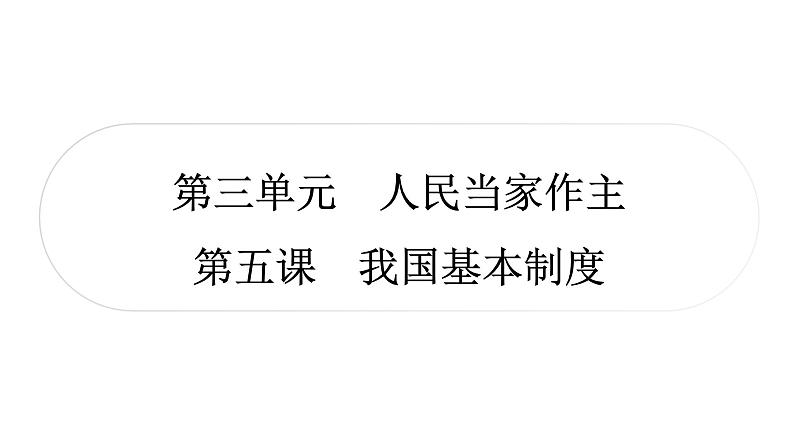 2021年中考四川省一轮道德与法治考点梳理课件八年级下册第三单元　人民当家作主课件01