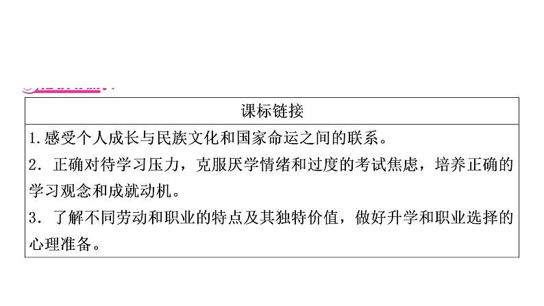 2021年四川中考道德与法治一轮考点梳理课件 九年级下册第三单元 走向未来的少年课件03