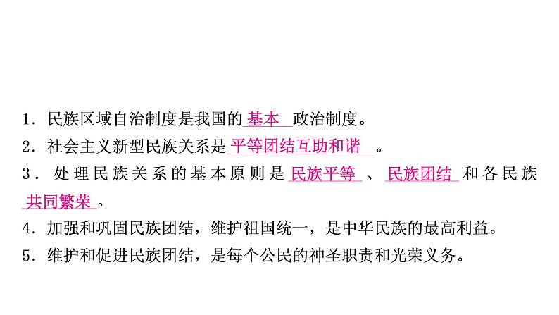 2021年中考四川省一轮道德与法治考点梳理课件九年级上册第四单元　和谐与梦想课件07