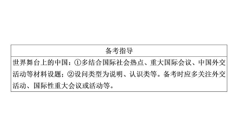 2021年中考四川省一轮道德与法治考点梳理课件九年级下册第二单元 世界舞台上的中国课件05