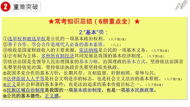 2021届中考道德与法治二轮专题：选择题的解题方法与突破课件(共23张PPT)04