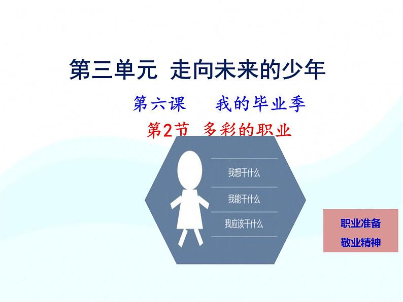 2020-2021学年人教版道德与法治九年级下册 6.2多彩的职业 课件第3页