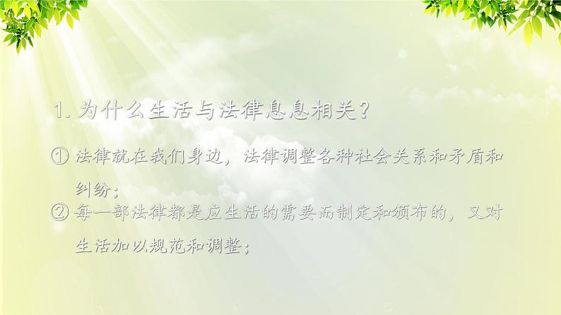 部编版七年级下册道法 4.9.1 生活需要法律课件07