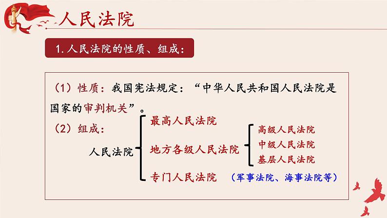 部编版八年级道法下册 3.6.5 国家司法机关课件08