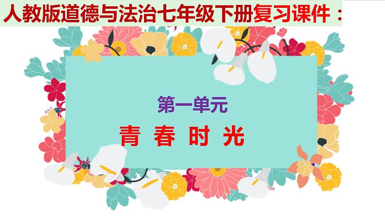 人教版 七下   第一单元 青春时光 复习课件（34张PPT）01