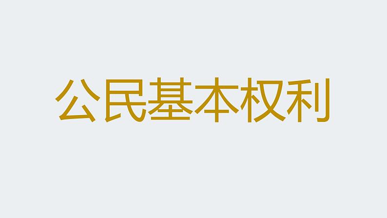 人教版道德与法治八年级下册3.1 公民的基本权利课件（52张PPT）01