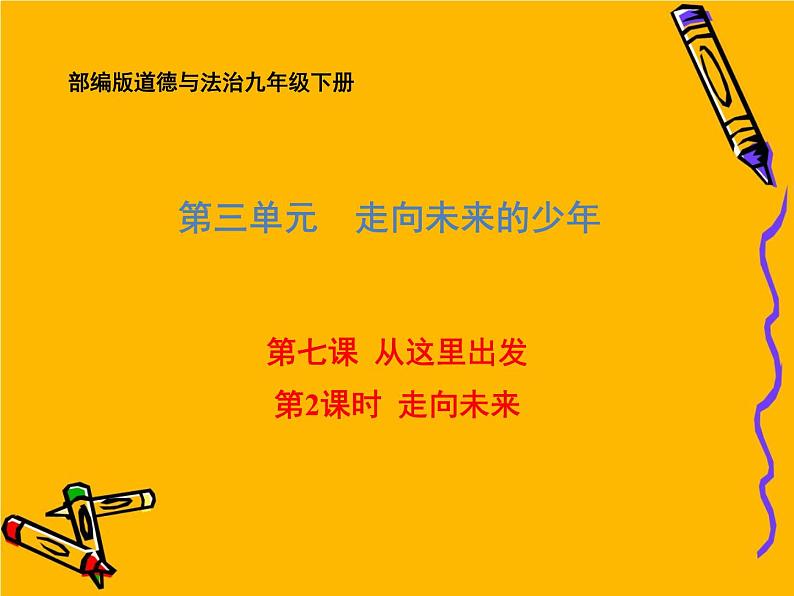 部编版道德与法治九年级下册 7.2 走向未来 课件（57张PPT）01