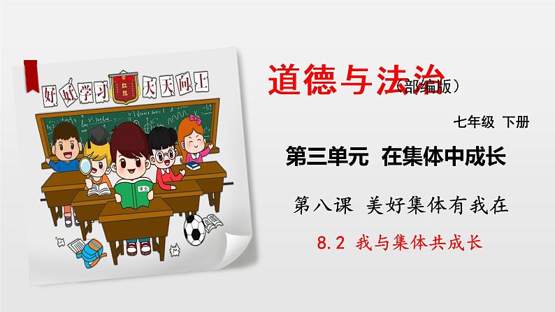 2020-2021学年人教版道德与法治七年级下册  8.2 我与集体共成长 课件第2页