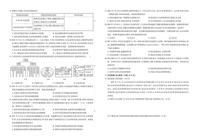 2021年广东省中考百校联考一模道德与法治模试题（PDF版，有答案）02