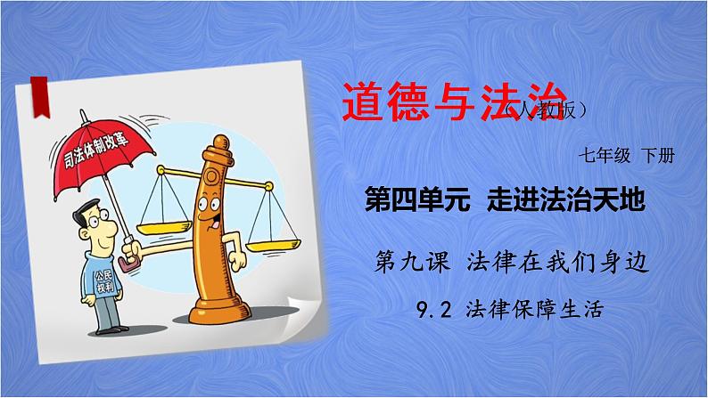 部编版道德与法治七年级下册 9.2 法律保障生活 课件第2页