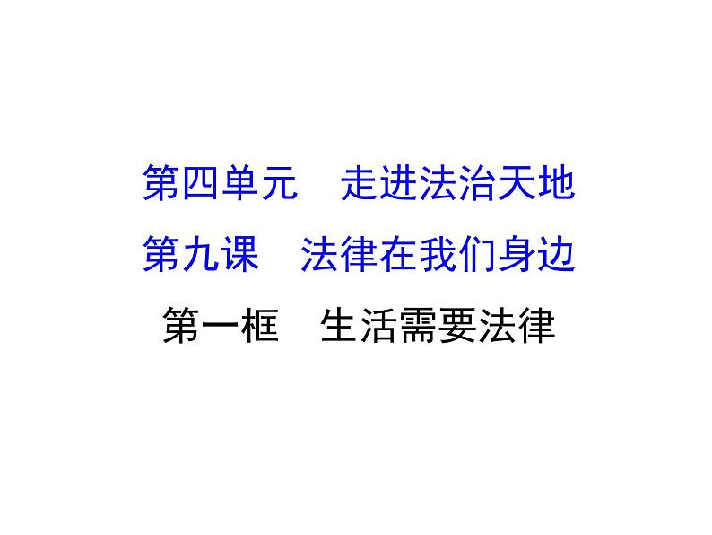 生活需要法律课件01