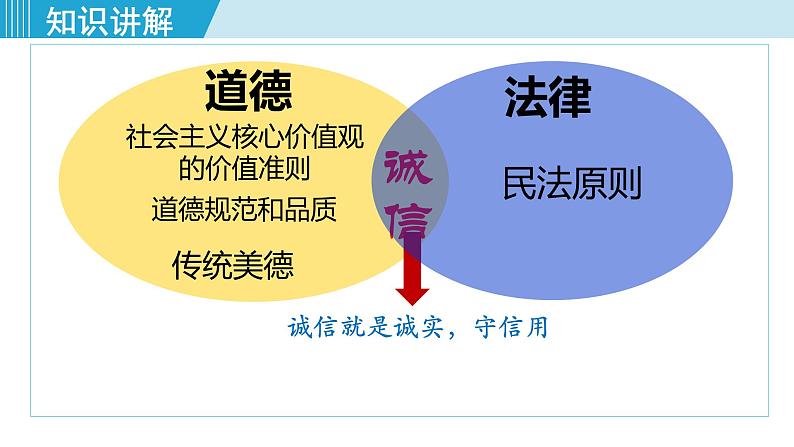人教版八年级政治上册 第二单元 第四课 社会生活讲道德 4.3 诚实守信 课件06