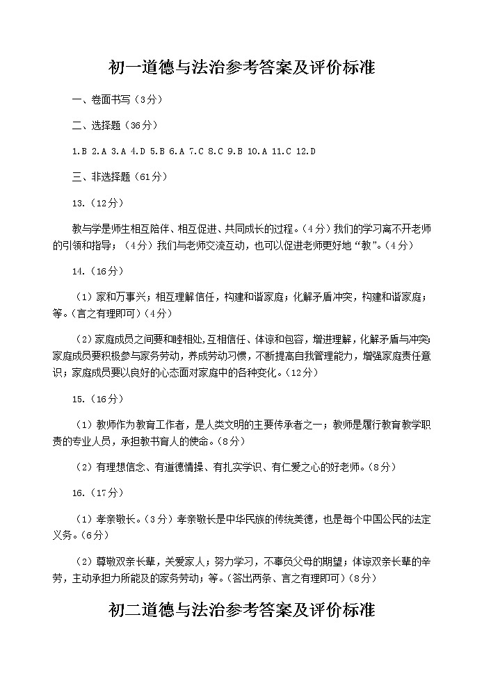 山东省烟台莱阳市（五四制）2020-2021学年八年级下学期期中考试道德与法治试题（扫描版，含答案）01