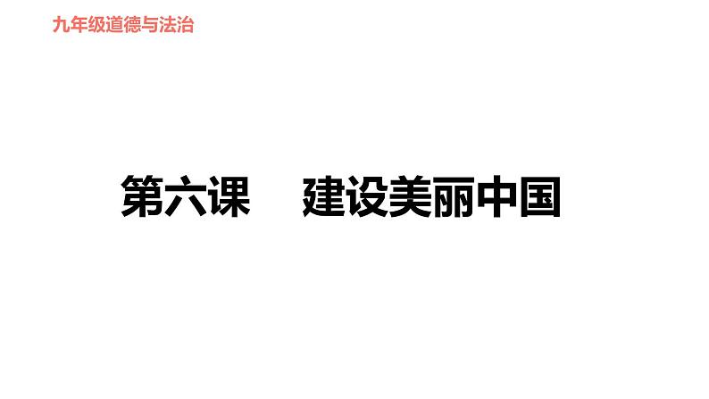 第六课 建设美丽中国 知识梳理与习题巩固 课件01