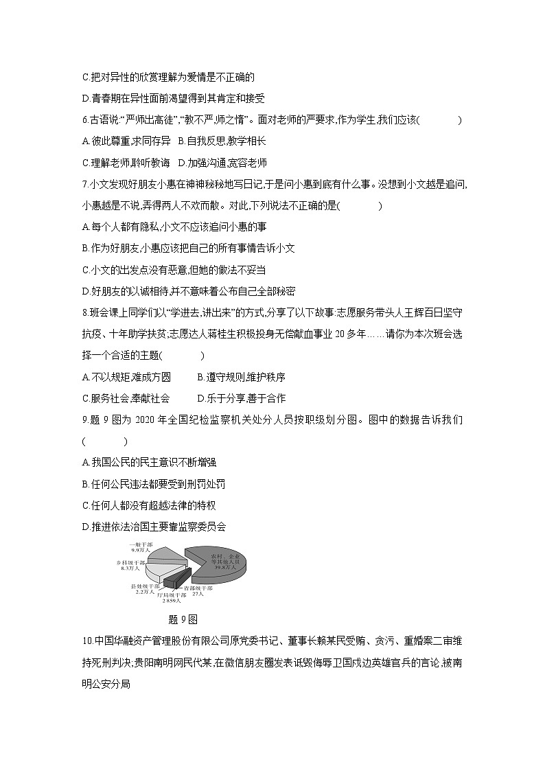2021年广东省初中学业水平考试仿真模拟道德与法治卷(一)02