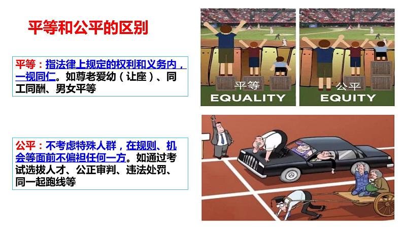 2020--2021学年人教部编版八年级道德与法治 下册 8.1公平正义的价值（36张）第6页
