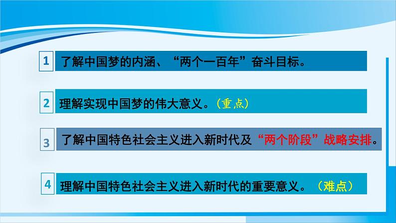 人教版九年级政治上册 第四单元 第八课 8.1 我们的梦想课件03