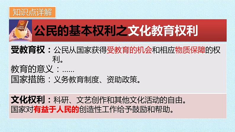 第二单元  理解权利义务 复习课件06