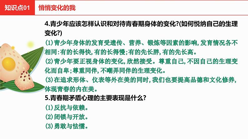 第一单元  青春时光复习课件第4页