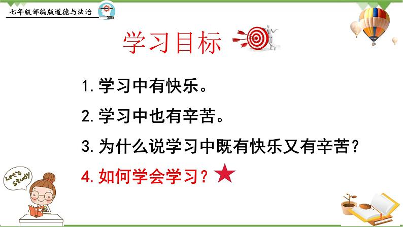 部编版道德与法治七年级上册 2.2  享受学习同步教学课件05