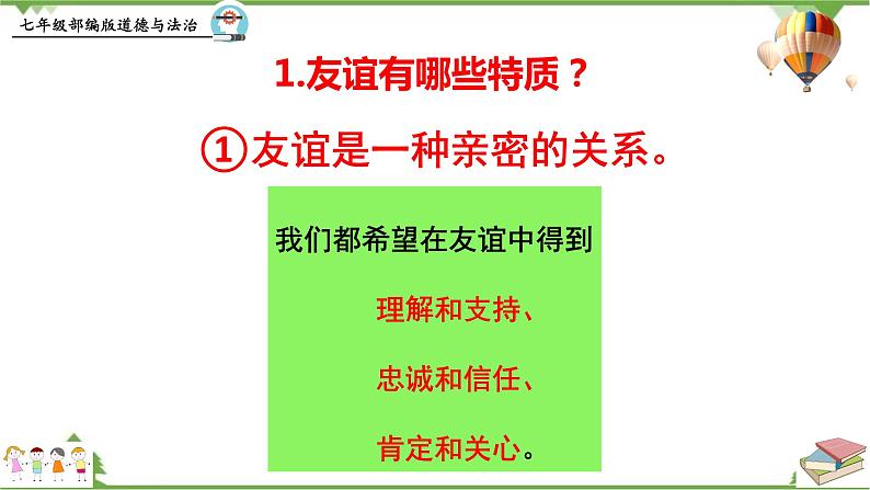 4.2  深深浅浅话友谊 -部编版道德与法治七年级上册 同步教学课件07