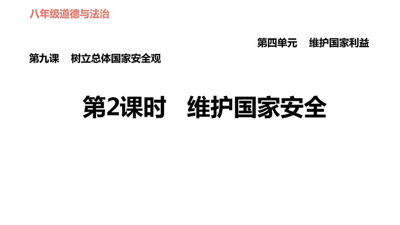 人教版八年级上册道德与法治 第4单元 第9课 习题课件01