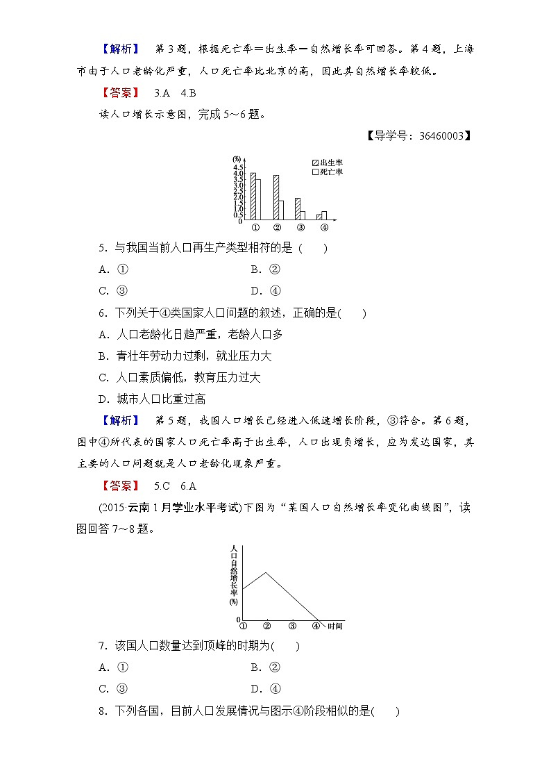 2016-2017学年高中地理人教版必修二学业分层测评：学业分层测评1 Word版含解析第2页