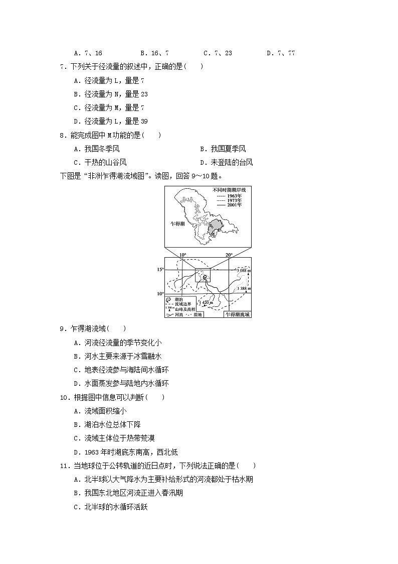 高中地理必修一同步练习：3.1《自然界的水循环》3 Word版含答案02