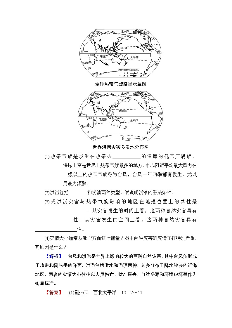 2016-2017学年高中地理人教版选修五学业分层测评 第1章 第3节 人类活动对自然灾害的影响第3页