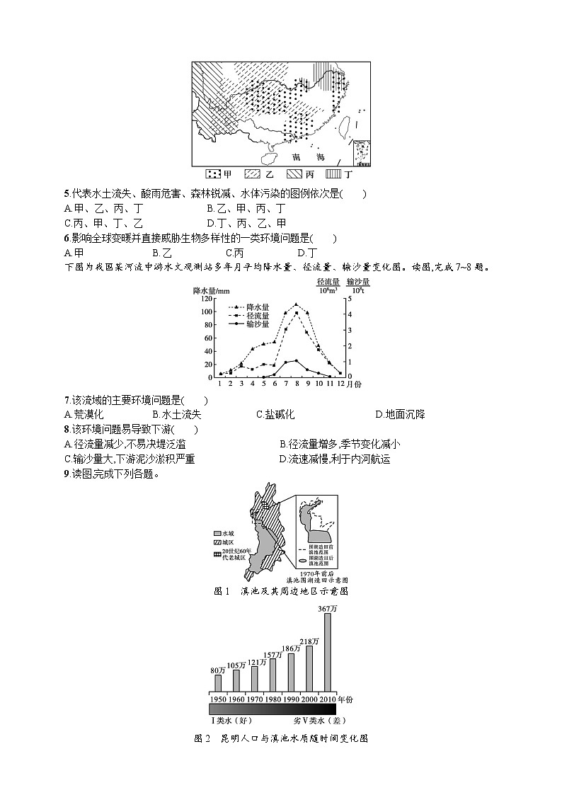 高中地理人教版 (2019) 选择性必修3　1.3环境问题及其危害 同步练习02