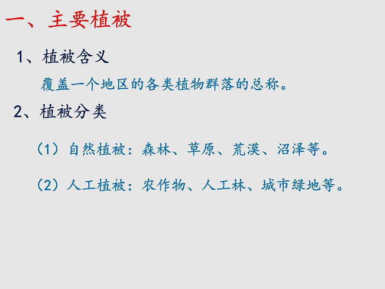 5.1主要植被与自然环境（课件）新教材湘教版必修第一册02