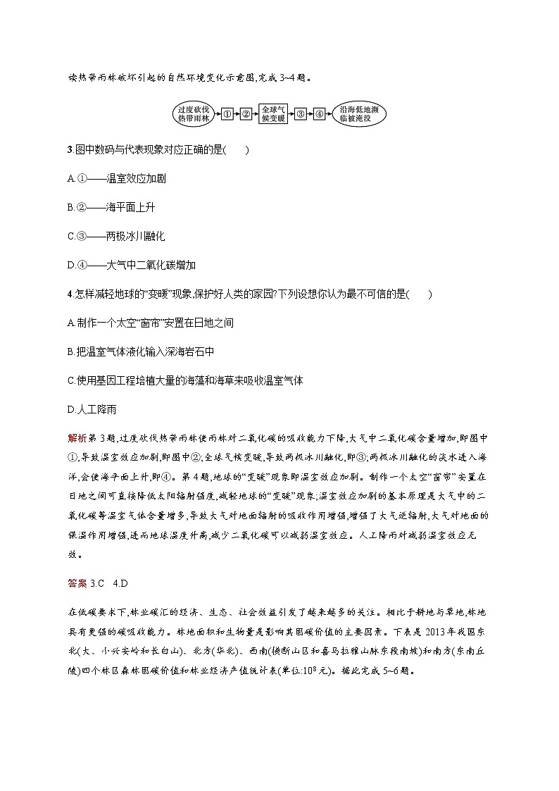 第二单元生态环境与国家安全 测评 单元练习-鲁教版（2019）高中地理选择性必修302